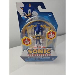Sega‎ Sonic The Hedgehog Sonic + 2 Collector Cards 2.5" Toy Figure Brand New